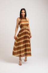Abito lurex LAVINIA bronzo BY FEDERICA BI