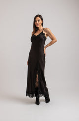 Abito FEDERICA BI slip dress in viscosa e pizzo