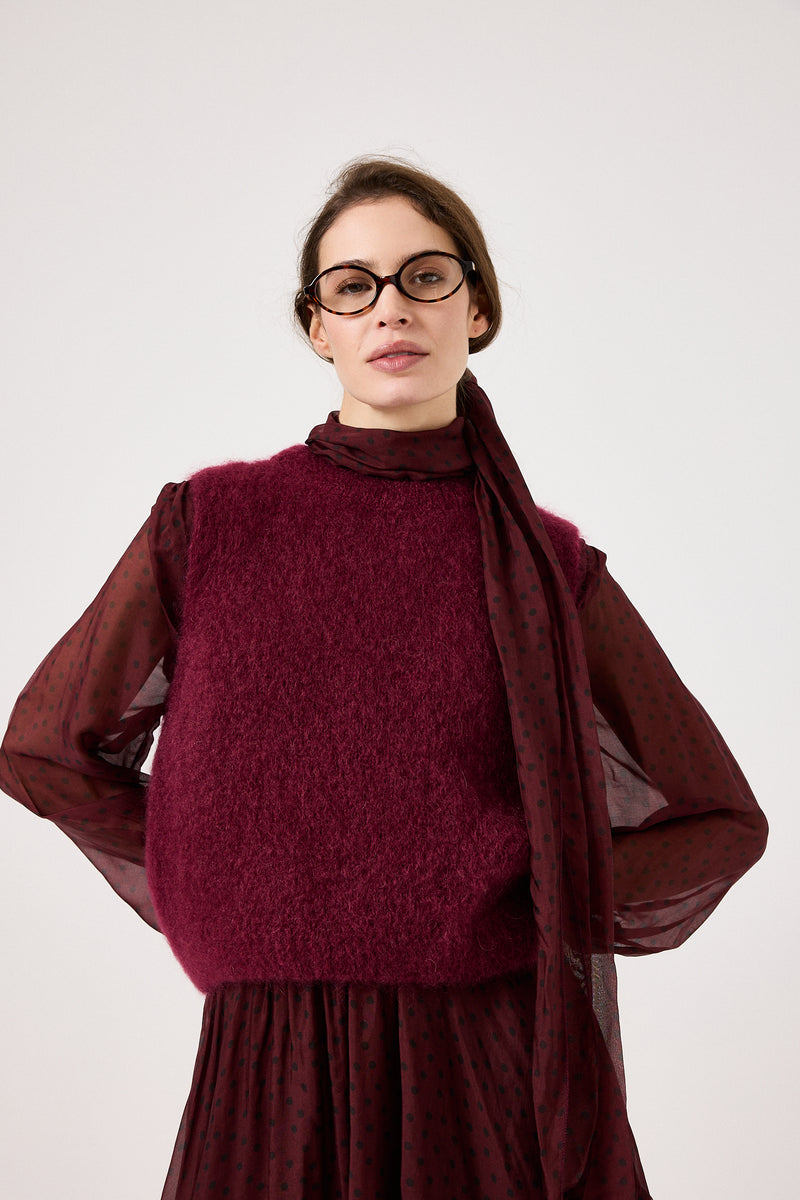 Gilet kid mohair ( vari colori ) FEDERICA BI