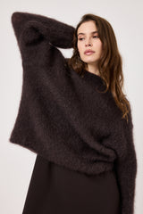 Maglione kid mohair moro FEDERICA BI