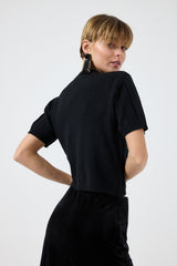 Maglia treccia cristalli FEDERICA BI