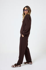 Completo tuta in punto Milano moro FEDERICA BI