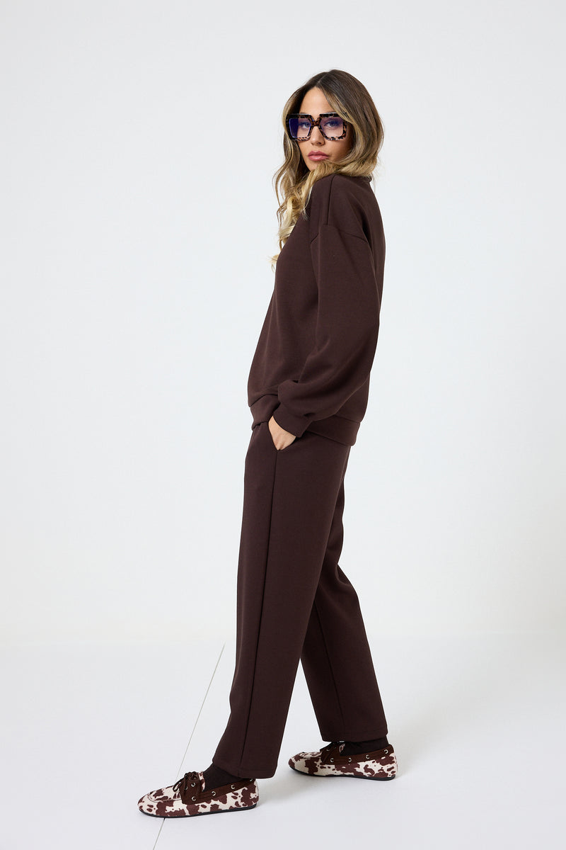 Completo tuta in punto Milano moro FEDERICA BI