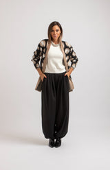 Cardigan animalier beige FEDERICA BI