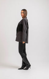 Blazer grigio frange FEDERICA BI