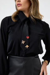 Camicia con cravatta con spille FEDERICA BI ( più colori )