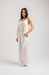Completo bianco top e pantalone FEDERICA BI