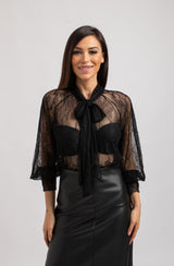 Camicia FEDERICA BI in pizzo nero