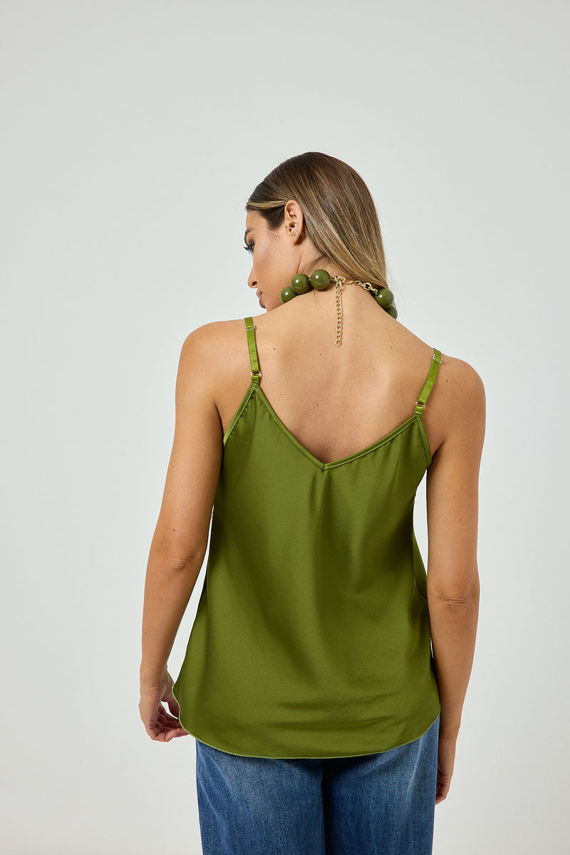Top in raso e pizzo FEDERICA BI