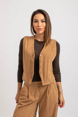 Gilet in velluto a coste FEDERICA BI
