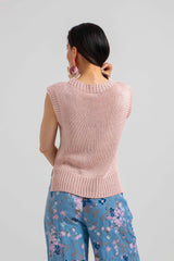 Gilet in maglia treccia FEDERICA BI (piu’ colori)