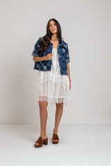 Giacca in denim blu FEDERICA BI