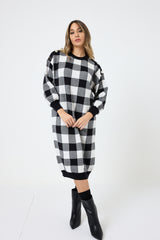 Abito tartan in maglia FEDERICA BI ( due colori )