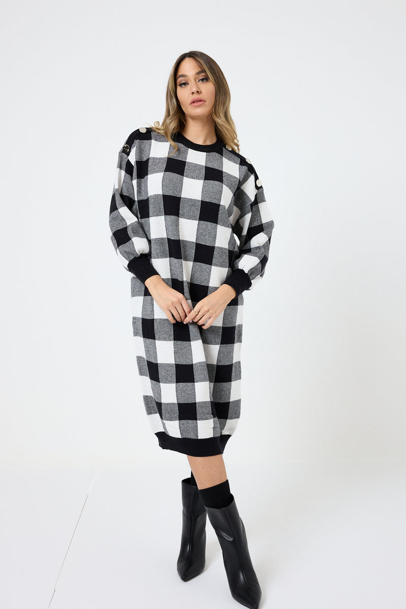 Abito tartan in maglia FEDERICA BI ( due colori )