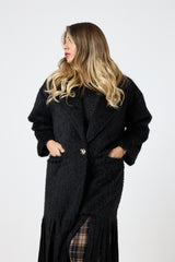 Cappotto lungo con frange FEDERICA BI ( due colori )