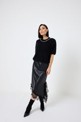 Gonna in similpelle nera FEDERICA BI