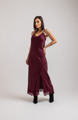 Abito FEDERICA BI slip Dress in viscosa e pizzo