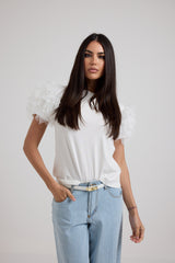 Maglia EMY viscosa e tulle FEDERICA BI (piu’ colori)