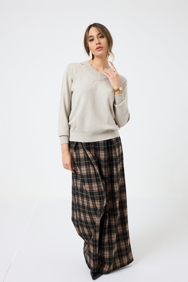 Maglia cut out lurex FEDERICA BI ( più colori )