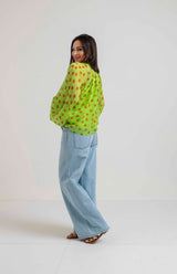 Camicia in chiffon pois FEDERICA BI (piu’ colori)
