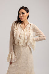 Camicia in pizzo crema FEDERICA BI
