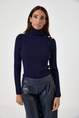 Maglia bottoni oro FEDERICA BI ( vari colori )