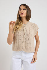 Gilet sabbia traforato FEDERICA BI