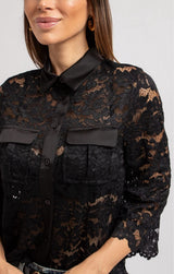 Camicia in pizzo FEDERICA BI nero