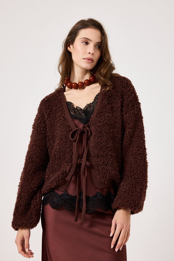 Cardigan glacé ricciolino FEDERICA BI