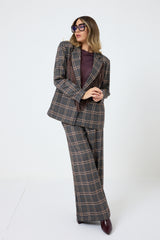 Pantalone tartan grigio FEDERICA BI