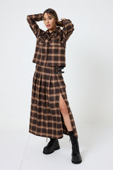 Giacca tartan marrone FEDERICA BI