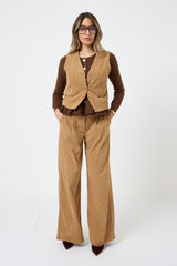 Pantalone palazzo in velluto FEDERICA BI