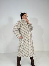 Ecovisone lungo beige FEDERICA BI