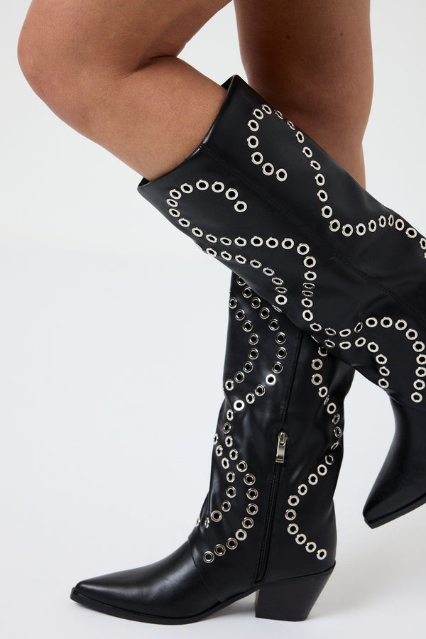 Stivale nero borchiette FEDERICA BI