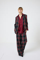 Pantalone tartan nero FEDERICA BI