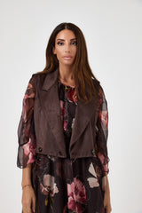 Gilet moro in eco camoscio FEDERICA BI