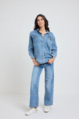 Denim fiorellini FEDERICA BI