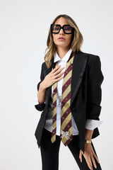 Cravatta in seta riga OXFORD FEDERICA BI