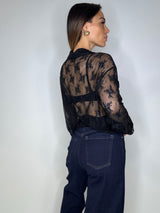 Camicia nera in pizzo FEDERICA BI