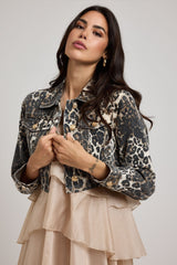 Giacca in denim crop FEDERICA BI