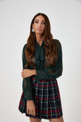 Camicia in pizzo verde scuro FEDERICA BI
