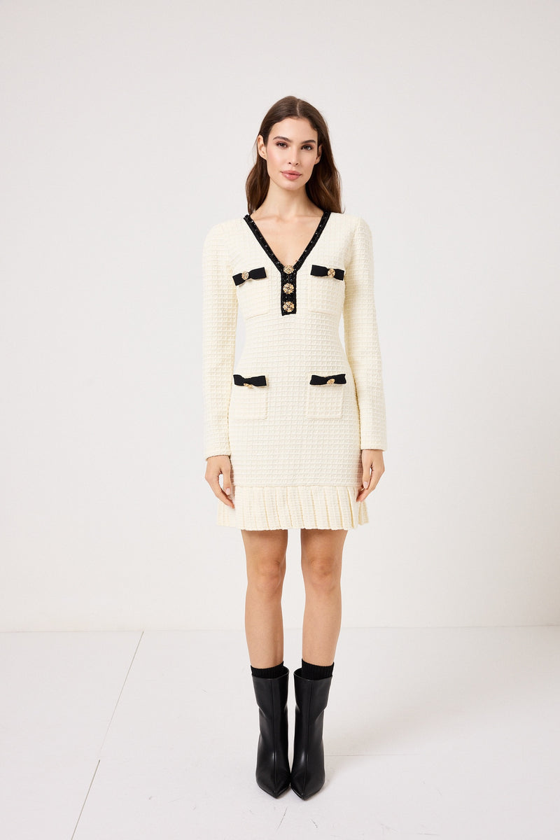 Abito elegante bottoni oro FEDERICA BI