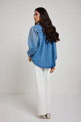Camicia in denim azzurra FEDERICA BI