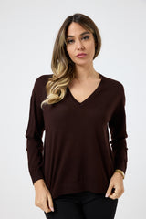 Maglia in lana scollo V FEDERICA BI