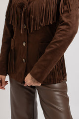 Giacca suede frange FEDERICA BI