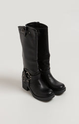 Stivale nero biker FEDERICA BI