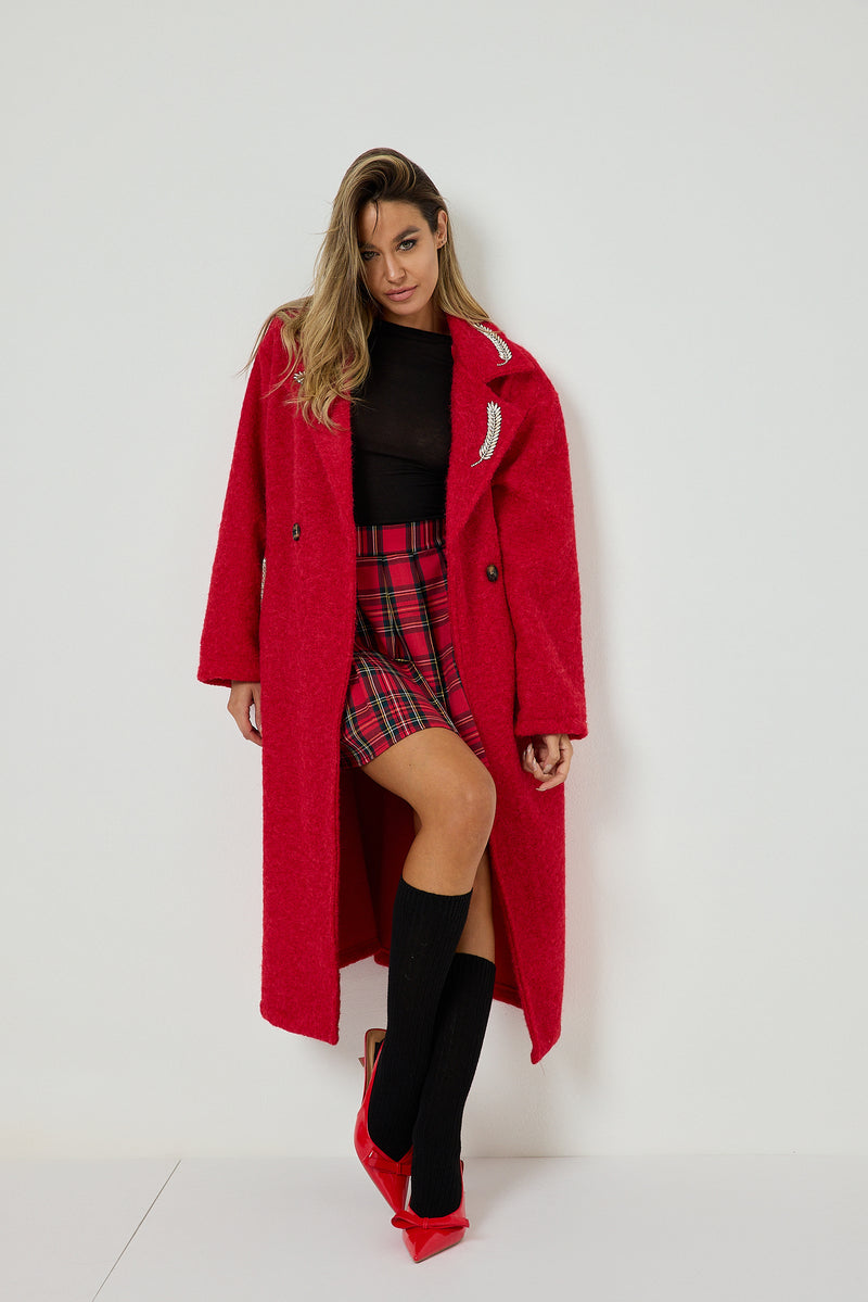 Gonna scozzese rossa FEDERICA BI