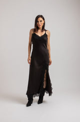 Abito FEDERICA BI slip dress in viscosa e pizzo
