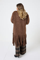 Cappotto lungo con frange FEDERICA BI ( due colori )