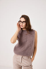 Gilet kid mohair ( vari colori ) FEDERICA BI